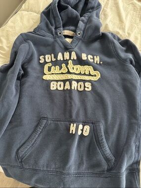 HollisterNavy Hoodie 'Solana Bch. Custom Boards'